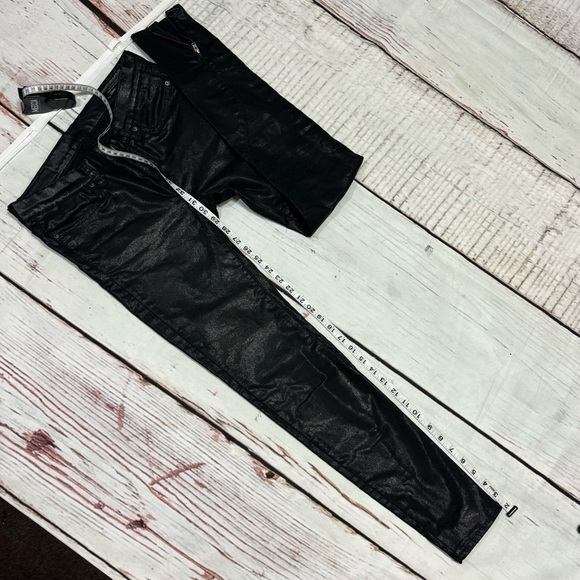 ALLSAINTS SPITALFIELDS women’s cigarette skinny jeans in size 28 Shiny Black EUC - Picture 11 of 16